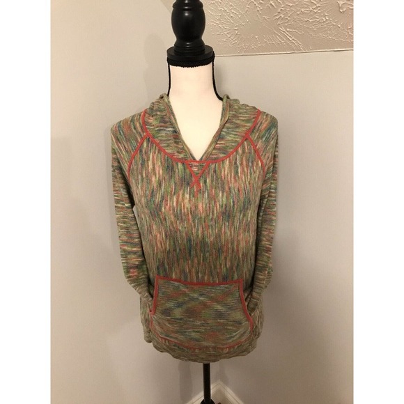 Anthropologie Field Flower Multicolored Hooded Sweater with Kangaroo Pocket - MD - Picture 2 of 11